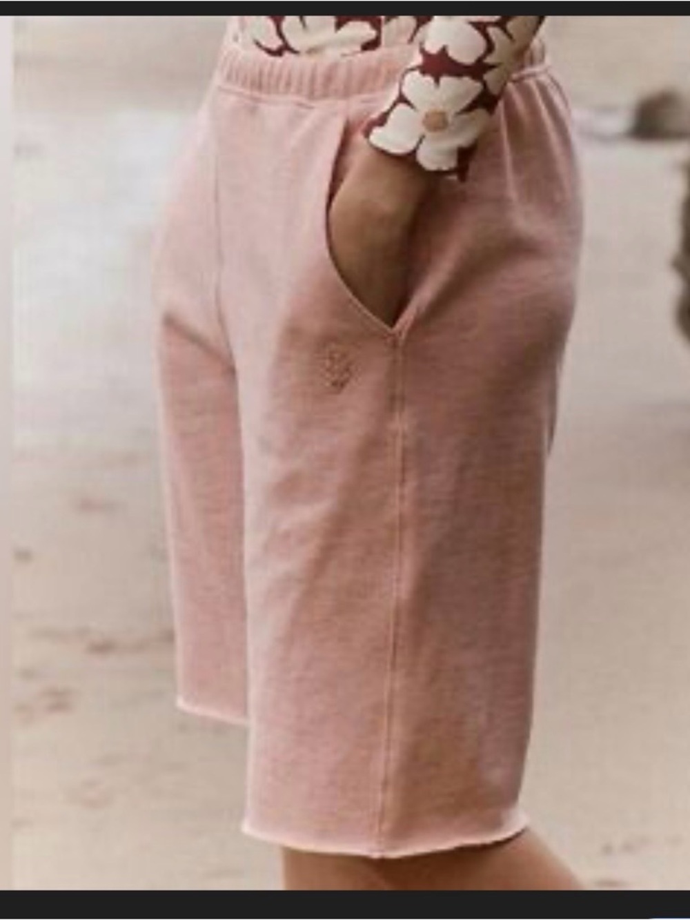 Free People Light Pink Sweat Shorts